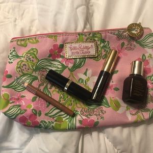 Lip stick,mascara, lip liner, night repair set